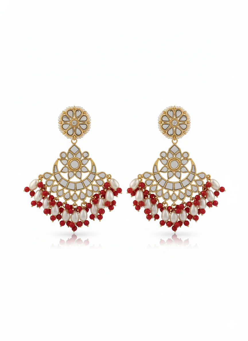 Ruby Light Multani Earrings